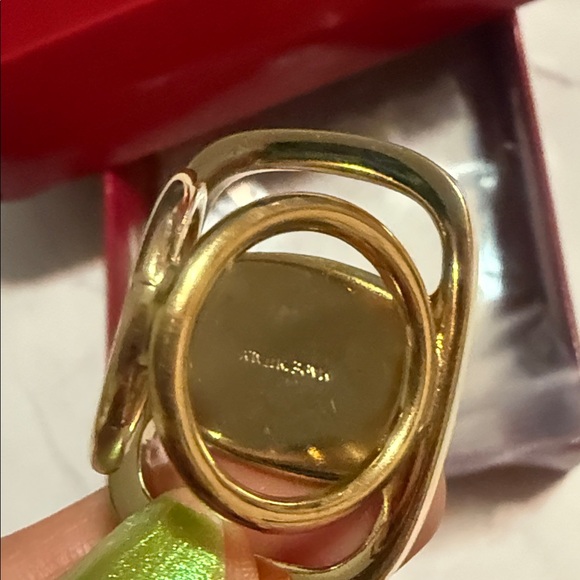 Salvatore Ferragamo gold-tone scarf ring - Picture 3 of 6